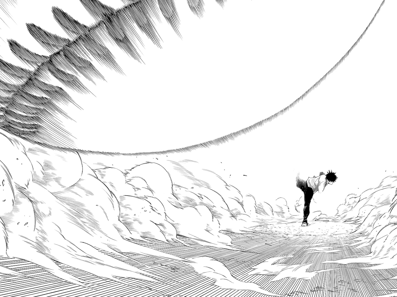 「スルガメテオ」第1話より。160キロを投げるバッティングマシンの“中の人”。(c)田中ドリル / 講談社