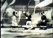 無声アニメ「居酒屋の一夜」より（写真提供：マツダ映画社）