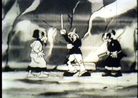 無声アニメ「居酒屋の一夜」より（写真提供：マツダ映画社）