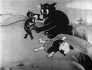 無声アニメ「熊に喰われぬ男」より（写真提供：マツダ映画社）