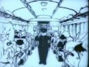 無声アニメ「太郎さんの汽車」より（写真提供：マツダ映画社）