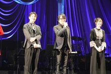 左から高田裕司、速水奨、小清水亜美