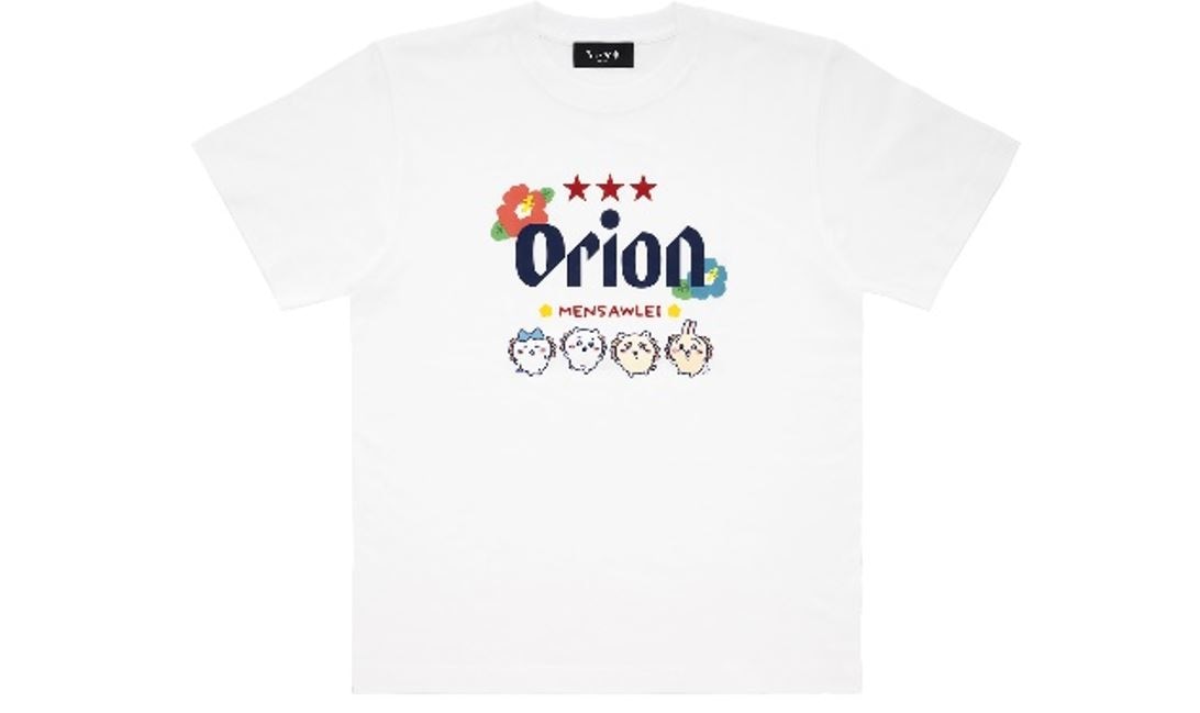 「ちいかわ×オリオンビール シーサーのおみやげやさん Tシャツ （ハイビスカス）」