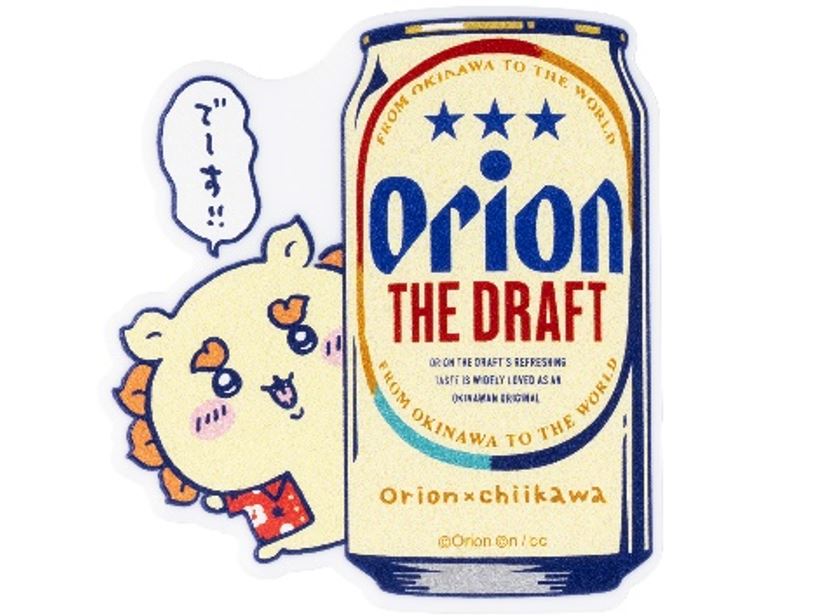 「ちいかわ×オリオンビール シーサーのおみやげやさん ダイカットアクリルマグネット （ビール缶）」