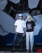 UTで販売される「機動戦士ガンダム」シリーズの45周年を記念したTシャツコレクションの着用イメージ