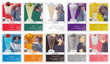 「華Doll*×JOYSOUND直営店コラボキャンペーン」のコラボドリンク一覧