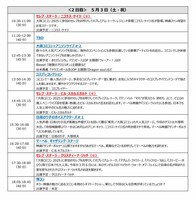 「大阪コミックコンベンション2025」ステージスケジュール（2日目）