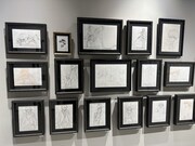 Déesse space caiman shibuyaで開催されている、出版記念展の様子