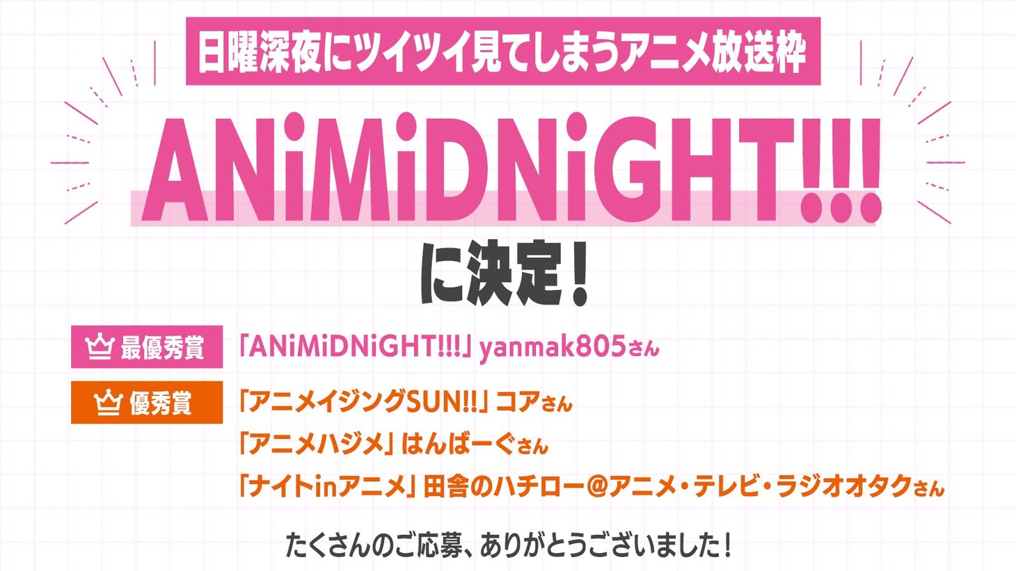 「ANiMiDNiGHT!!!」の告知画像