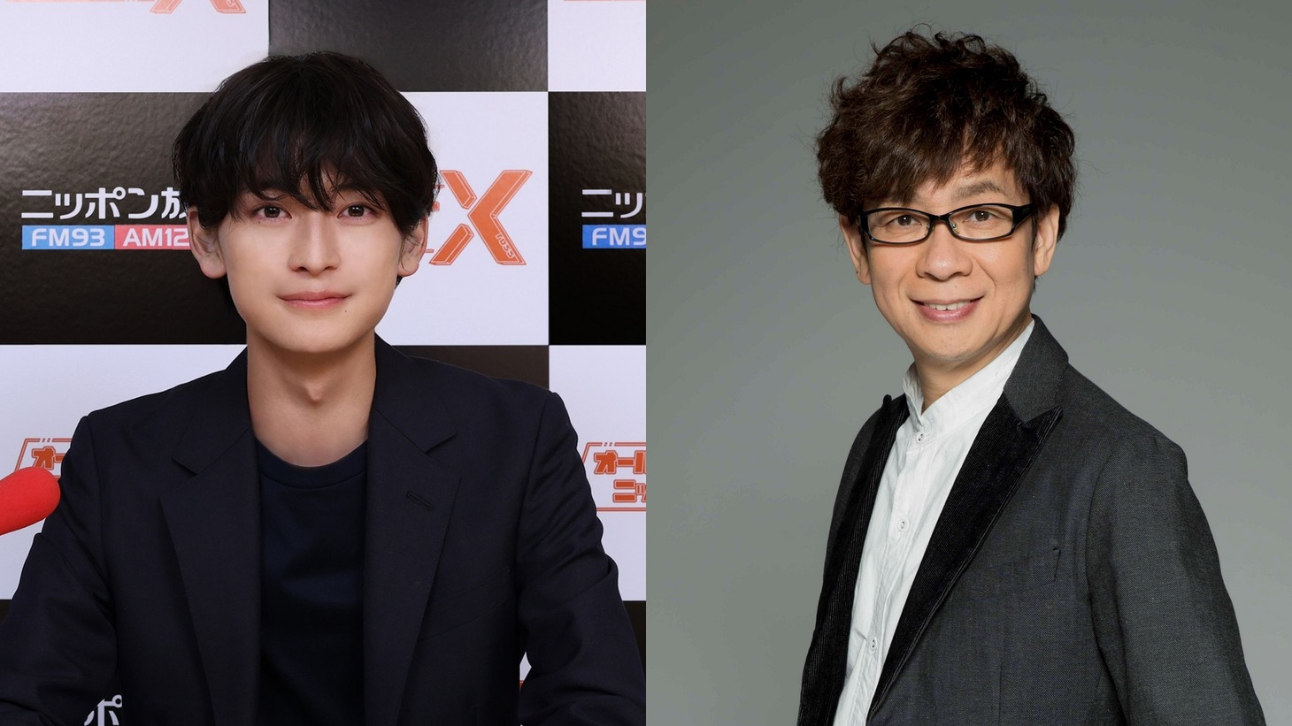左から高橋文哉、山寺宏一。