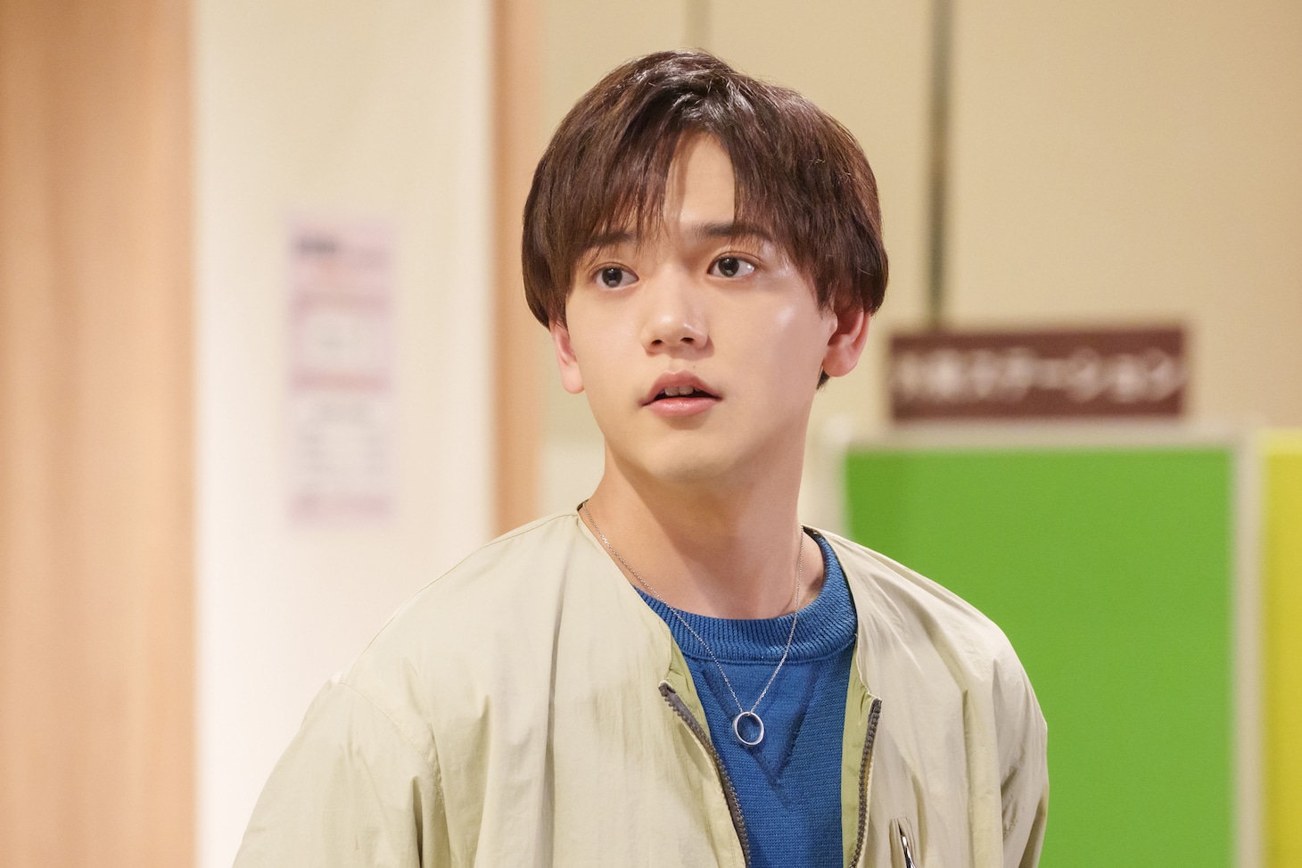 中島颯太扮する五十嵐大地 (c)練馬ジム | LINEマンガ・2025 映画「おっパン」製作委員会
