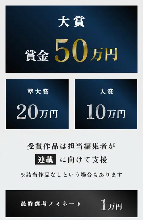 「ソラジマ縦読みバトル漫画賞2025」の賞金、副賞