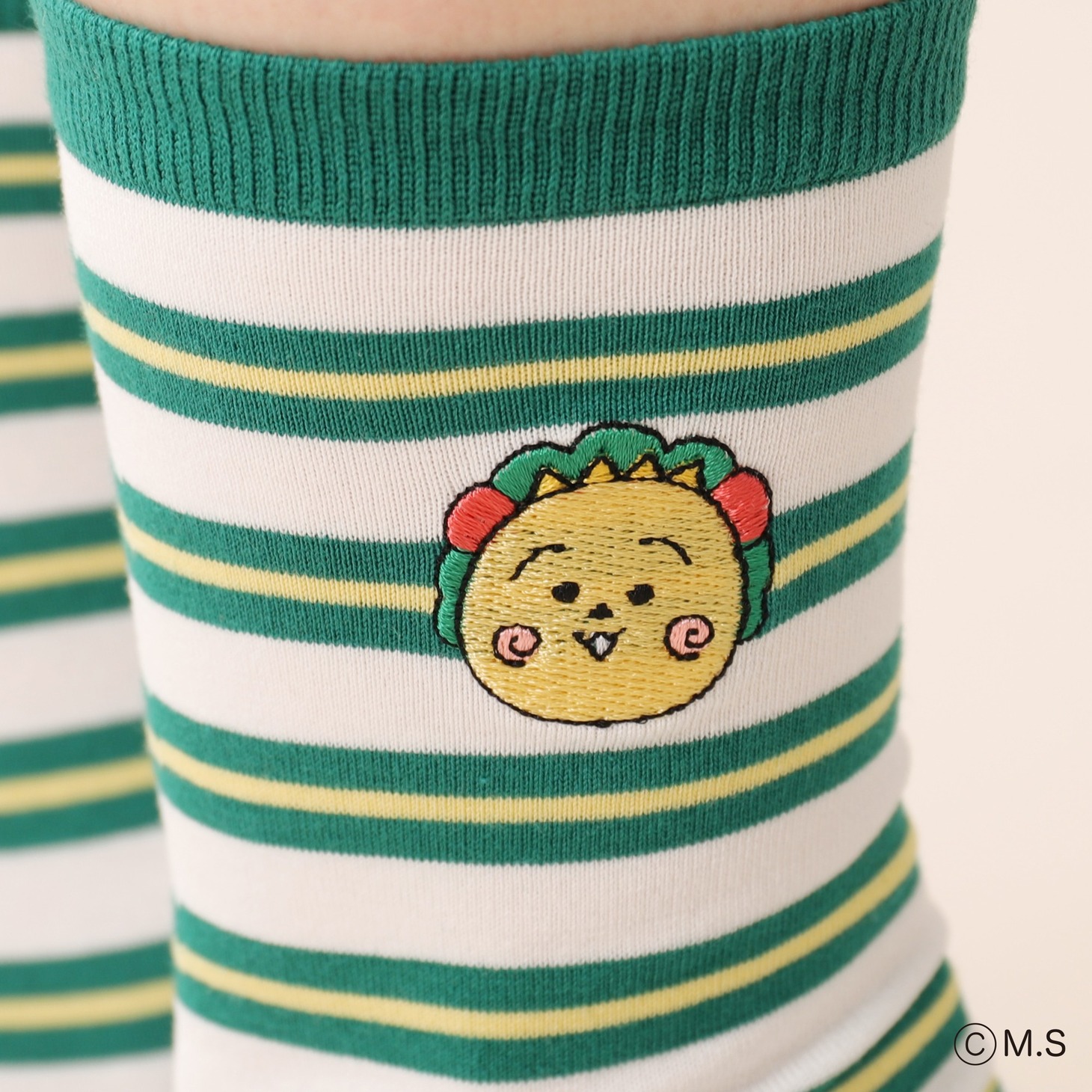 「コジコジ マルチボーダー刺繍ソックス」