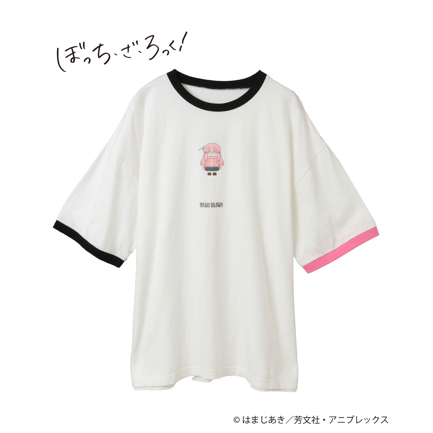 「アニメ【ぼっち・ざ・ろっく！】【HUMAN ROBOT】GRAPHIC RINGER TEE」