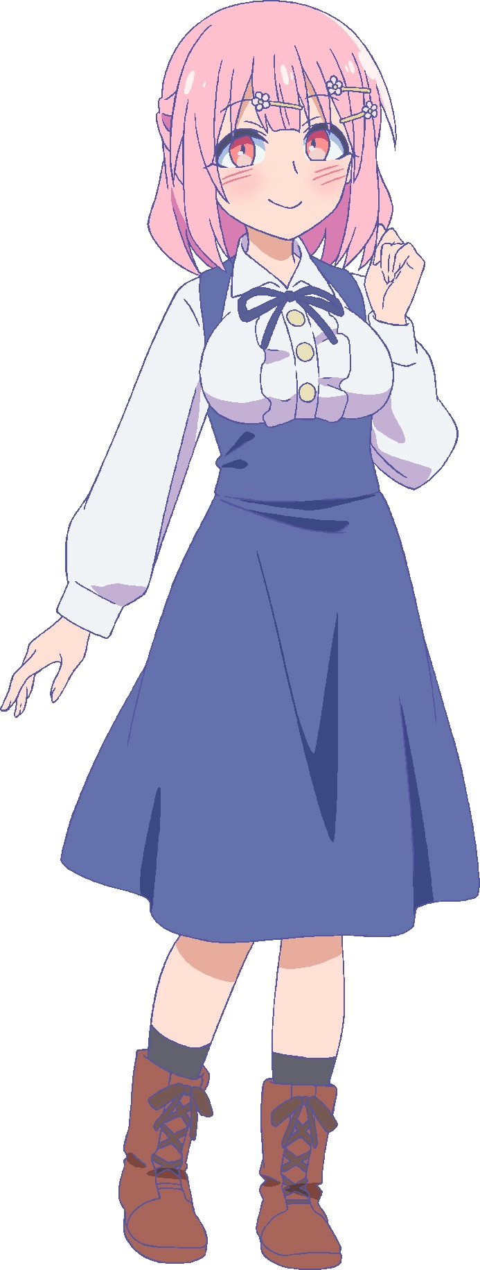 望月桃子（CV：茅野愛衣）。蓮司とは同じ学科で、彼のことが気になっている。父親の営む剣道場で鍛えられたため、モグラ叩きが得意。 (c)安原宏和／KADOKAWA／ゲーセン少女と異文化交流会