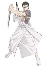 輝村極道（CV：小西克幸）のキャラクタービジュアル (c)近藤信輔・講談社／「忍者と極道」製作委員会