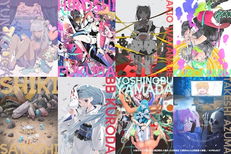 参加作家によるメタルキャンバスアート