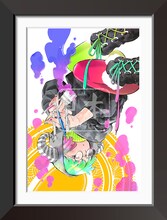 黒丸によるメタルキャンバスアート