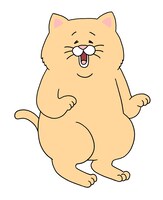 ネコノヒー。食べることが大好きなぽっちゃり猫。小さな不運に見舞われがち。 (c)キューライス