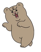 悲熊。ベアー水産で鮭捕りの仕事に励みながら、単身で質素に暮らすクマ。父親が残した借金を支払い続けていた。 (c)キューライス