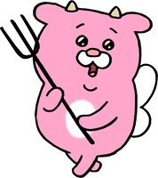 あくまっこピルケ。悪魔の森に住む悪魔の子、あくまっこ。一族に伝わるデーモンスピアを肌身離さず持っている。 (c)キューライス