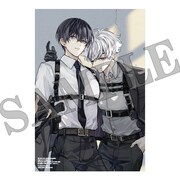 月刊Gファンタジー6月号の付録。「東京エイリアンズ」の天空橋と雨宮が描かれたイラストシート。