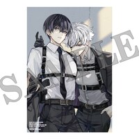 月刊Gファンタジー6月号の付録。「東京エイリアンズ」の天空橋と雨宮が描かれたイラストシート。