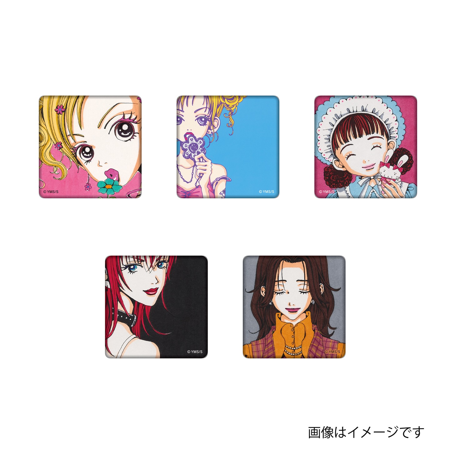 「スクエア缶バッジ」セットA (c)矢沢漫画制作所／集英社