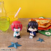 左から「るかっぷ 機動戦士Gundam GQuuuuuuX アマテ・ユズリハ（マチュ） 完成品フィギュア」、「るかっぷ 機動戦士Gundam GQuuuuuuX ニャアン 完成品フィギュア」