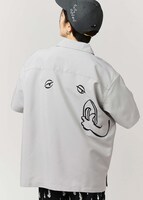 「ぬりかべ｜ポリトロビッグシルエット半袖シャツ」