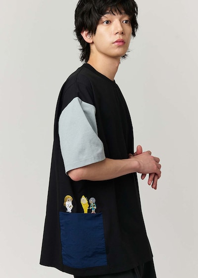 「鬼太郎と仲間たち｜サイドポケットビッグシルエットTシャツ」