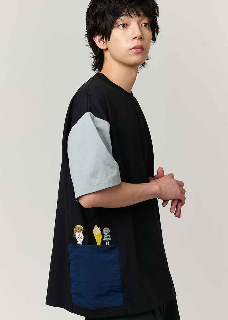 「鬼太郎と仲間たち｜サイドポケットビッグシルエットTシャツ」