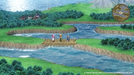 HD-2D版「ドラゴンクエストI＆II」より、「ドラゴンクエストII」のムーンペタ周辺のフィールド画面