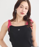 「ふたりはプリキュア ニットキャミソール ブラック：美墨なぎさ（キュアブラック）モデル」着用イメージ