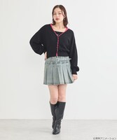 「ふたりはプリキュア ニットカーディガン ブラック：美墨なぎさ（キュアブラック）モデル」着用イメージ