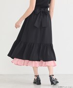 「ふたりはプリキュア レイヤードスカート ブラック:美墨なぎさ(キュアブラック)モデル」着用イメージ