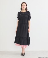 「ふたりはプリキュア レイヤードスカート ブラック：美墨なぎさ（キュアブラック）モデル」着用イメージ