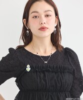 「ふたりはプリキュア ネックレス ブラック：美墨なぎさ（キュアブラック）モデル」着用イメージ