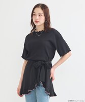 「ふたりはプリキュア 2WAYラップスカート ブラック：美墨なぎさ（キュアブラック）モデル」着用イメージ