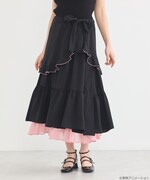 「ふたりはプリキュア 2WAYラップスカート ブラック:美墨なぎさ(キュアブラック)モデル」着用イメージ
