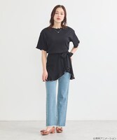 「ふたりはプリキュア 2WAYラップスカート ブラック：美墨なぎさ（キュアブラック）モデル」着用イメージ