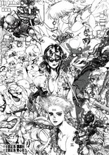 「士郎正宗の世界展コラボ作品ステッカー」