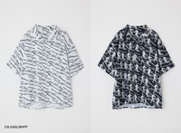 「BD×範馬刃牙×AZULコラボ総柄シャツ」