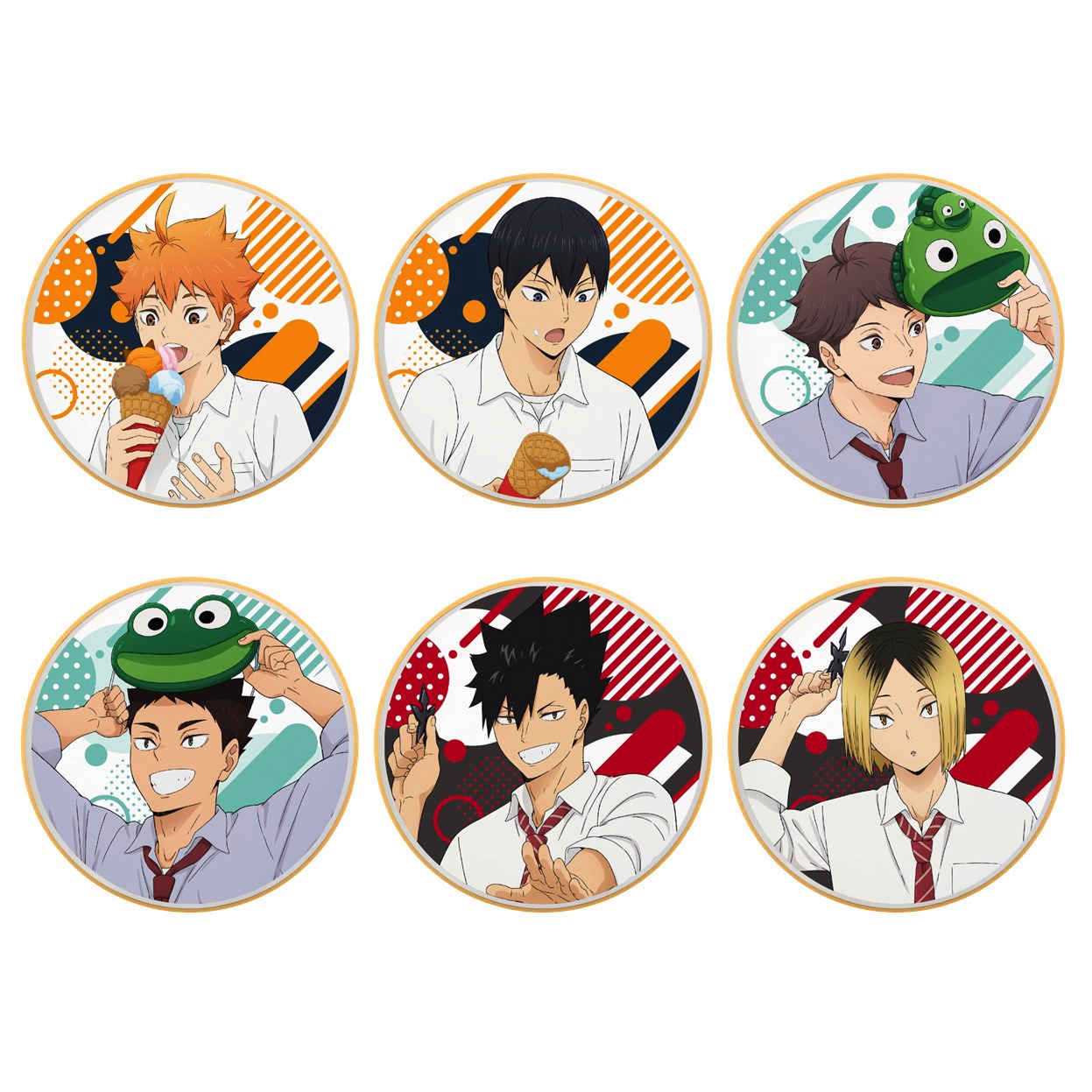 「ハイキュー!! 遊びつくせ!! in ナンジャタウン Summer version」で販売されるアイシングクッキー（全6種）