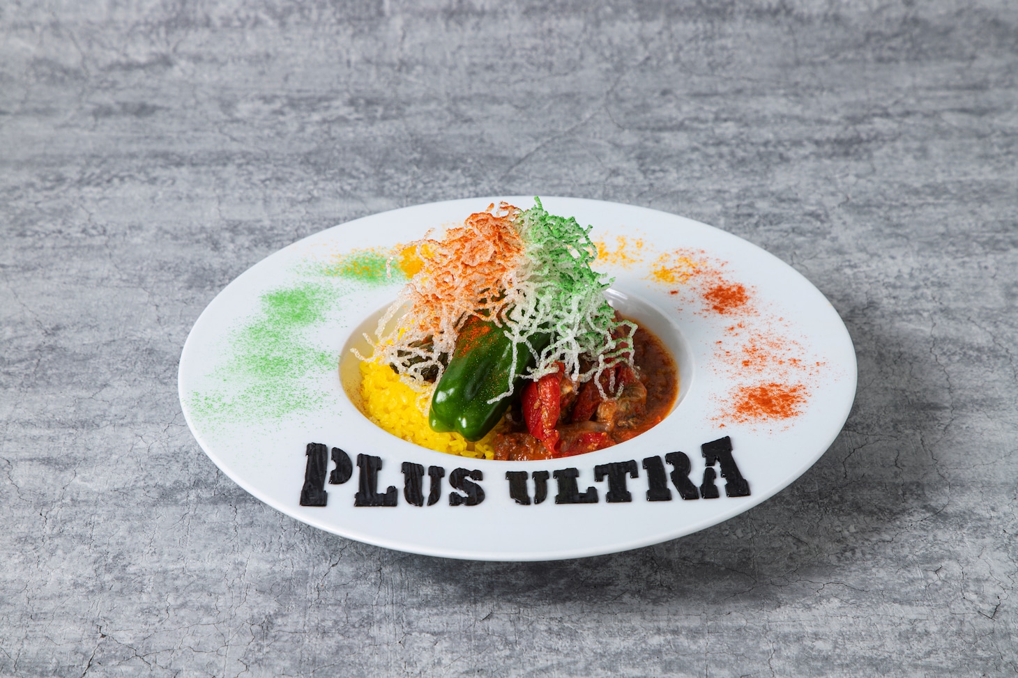 期間限定メニューの「緑谷出久＆爆豪勝己＆オールマイトのPLUS ULTRAライス」