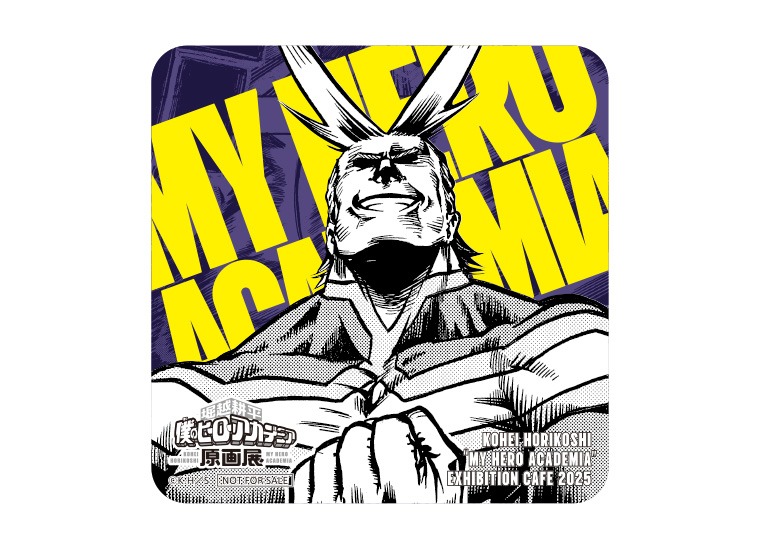 「堀越耕平『僕のヒーローアカデミア』 原画展」のテーマカフェで提供される紙コースター