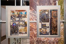 「士郎正宗の世界展～『攻殻機動隊』と創造の軌跡～」東京会場の様子