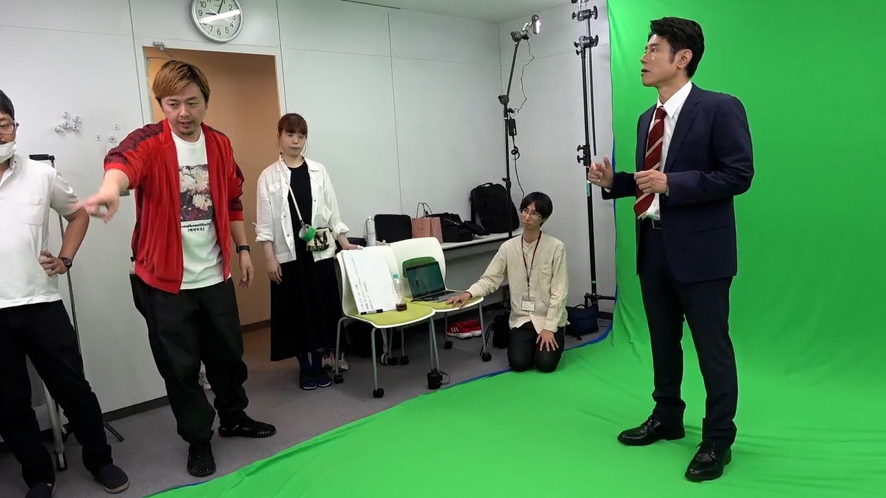 ダンス撮影中の原田泰造