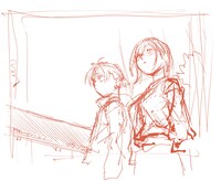 「よふかしのうた -楽園編-」のラフイラスト (c)コトヤマ/小学館