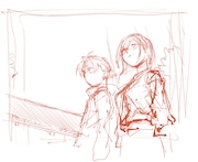 「よふかしのうた -楽園編-」のラフイラスト (c)コトヤマ/小学館